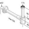 Bruckner CRONO umyvadlový sifon 5/4", DN32, bílá 151.108.0
