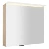Sapho LINEX galerka s LED osvětlením, 80x70x15cm, jilm bardini LX080-0013