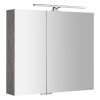 Sapho MIRRÓ galerka s LED osvětlením, 80x70x16cm, dub stříbrný MC080-0011