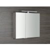 Sapho MIRRÓ galerka s LED osvětlením, 80x70x16cm, dub stříbrný MC080-0011