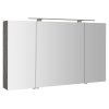 Sapho MIRRÓ galerka s LED osvětlením, 3x dvířka, 120x70x16cm, dub stříbrný MC121-0011