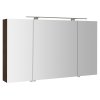 Sapho MIRRÓ galerka s LED osvětlením, 3x dvířka, 120x70x16cm, borovice rustik MC121-0016