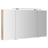 Sapho RIWA galerka s LED osvětlením, 3x dvířka, 121x70x17cm, jilm bardini RIW120-0013