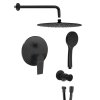 Sapho KAI podomítkový sprchový set s pákovou baterií, 2 výstupy, černá KA42/15-01