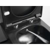 Sapho AVVA CLEANWASH závěsná WC mísa, s bidetovou sprškou, Rimless, 35,5x53cm, černá mat 100312-110