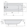Polysan LAURA SLIM obdélníková vana 160x70x39cm, bílá 24611S
