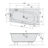 Polysan ASTRA WR SLIM asymetrická vana 165x90x48cm, bílá 31611S