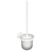Sapho X-ROUND WHITE WC štětka závěsná, mléčné sklo, bílá mat XR303W