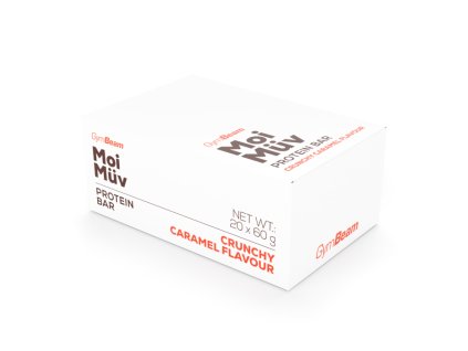 MoiMüv Protein Bar - GymBeam (Příchuť křupavý karamel, Balení (g) 20 x 60 g)
