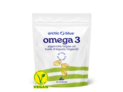 1.AR Vegan Omega 3 Algae 60 kapslí (250mg DHA)