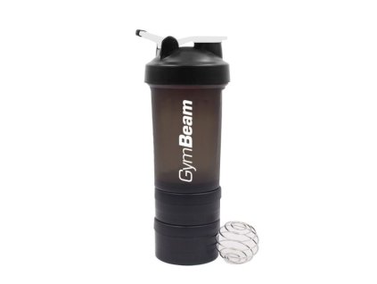 Vícedílný šejkr Blend Bottle Black White - GymBeam (Barva multicolor)
