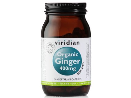 Viridian Ginger 400mg 90 kapslí Organic (Zázvor)