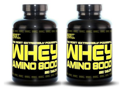 1+1 Zadarmo: Amino Whey 8000 od Best Nutrition (Balení 250 tbl. + 250 tbl.)