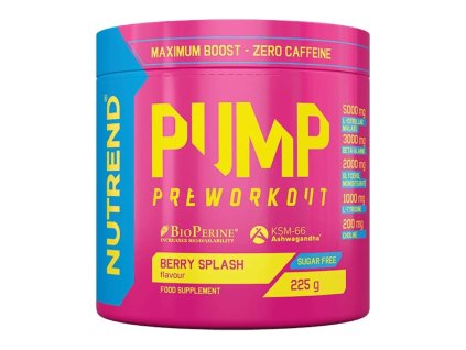 Pump (bez kofeínu) - Nutrend (Balení 225 g, Příchuť Berry Splash)