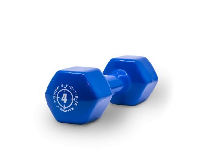 Power System Vinyl Dumbell 4 kg blue