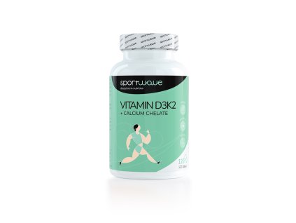 SportWave® Vitamin D3K2 + Calcium chelate 120 tbl