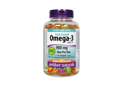 Webber Naturals Omega-3 with D3 900 mg 65 tob