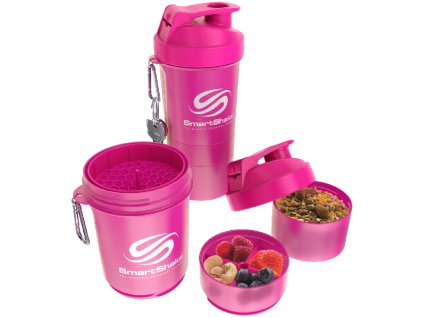 Vícedílný šejkr SmartShake Original Pink 600 ml - SmartShake (Balení (ml) 600 ml, Barva růžová)