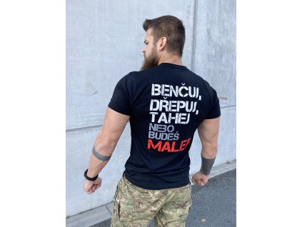 GymTime Pánské Tričko benčuj, dřepuj, tahej