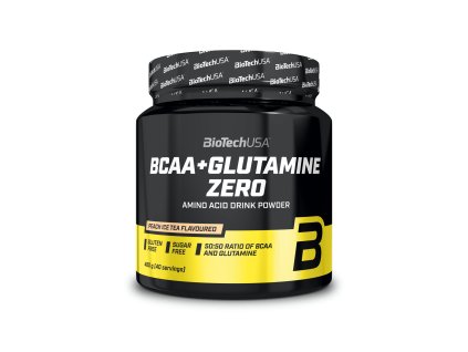 BioTech BCAA + Glutamine Zero 480 g (Příchuť broskvový ledový čaj)