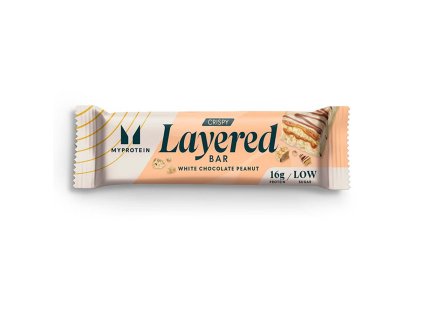 MyProtein Crispy Layered 58 g (Příchuť bílá čokoláda-arašídy)