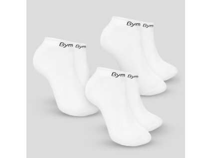 Ponožky Ankle Socks 3Pack White - GymBeam