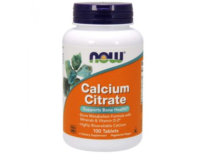 Citrát vápenatý - NOW Foods (Tablety 100 tab.)