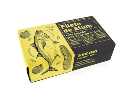 Tuňákové filety v olivovém oleji s mexickým salátem - Aveiro (Příchuť mexický salát, Balení (g) 25 x 120 g)