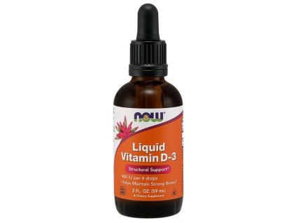 Tekutý vitamín D3 400 IU - Now Foods