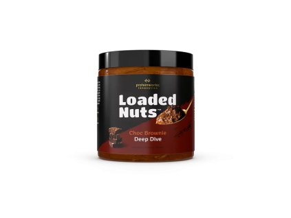 Arašídové máslo Loaded Nuts - The Protein Works (Příchuť brownie deep choc dive)