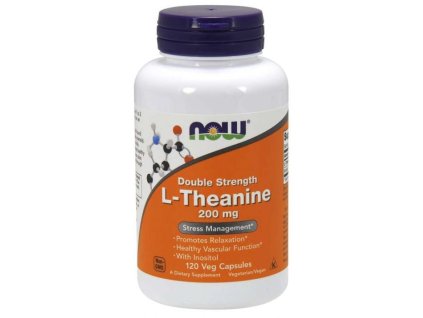 L-Theanine Double Strength 200 mg - NOW Foods (Kapsle 120 kaps.)
