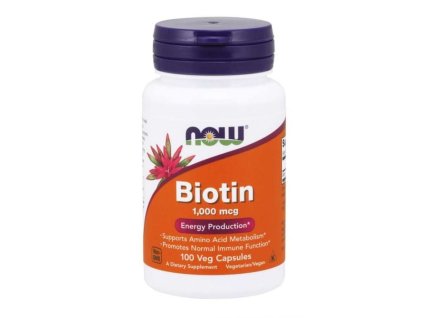 Biotin 1000 mcg - NOW Foods (Kapsle 100 kaps.)