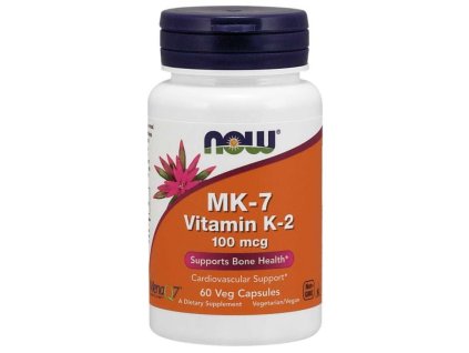 MK-7 Vitamín K-2 100 mcg - NOW Foods (Kapsle 60 kaps.)