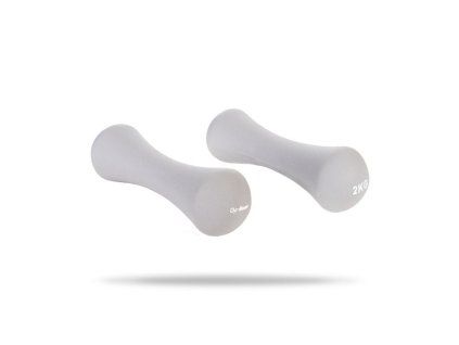 Neoprenové činky 2 x 2 kg - GymBeam (Barva šedá)