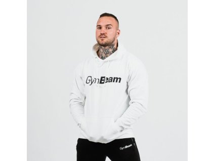 Mikina PRO Hoodie White - GymBeam