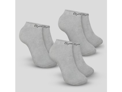 Ponožky Ankle Socks 3Pack Grey - GymBeam (Velikost XL, Barva šedá)