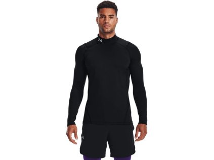 Pánské tričko ColdGear Armour Fitted Mock Black - Under Armour