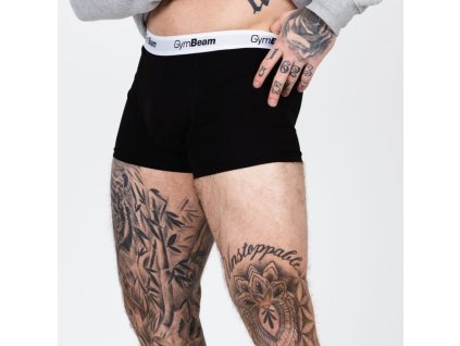 Pánské boxerky Essentials 3Pack Black - GymBeam (Velikost XL, Barva černá)