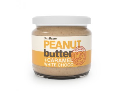 peanut butter caramel white chocolate 340 g gymbeam