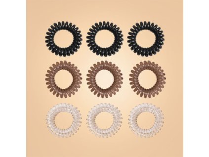 Set spirálových gumiček do vlasů - BeastPink (Barva černá)