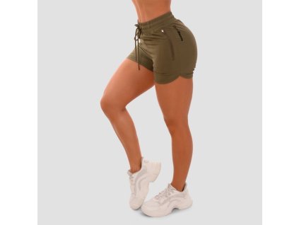 Dámské šortky TRN olive - GymBeam (Velikost XS, Barva zelená)