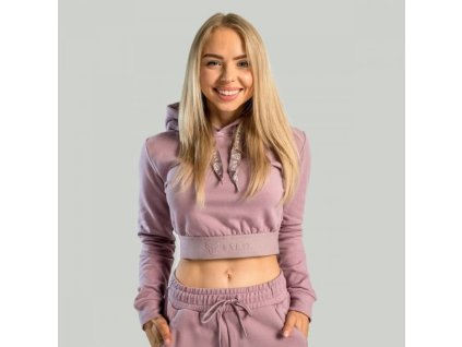 Dámská mikina Essential Cropped Hoodie Mauve - STRIX (Velikost XS, Barva fialová)