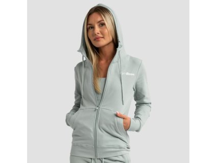 Dámská mikina se zipem Limitless Eucalypt - GymBeam (Velikost XL, Barva zelená)