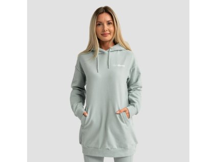Dámská Longline mikina Limitless Eucalypt - GymBeam (Velikost XL, Barva zelená)