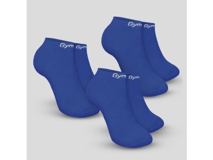 Ponožky Ankle Socks 3Pack Blue - GymBeam (Velikost M/L, Barva modrá)