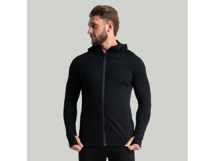 Mikina se zipem MERINO I Black - STRIX (Velikost XXL, Barva černá)