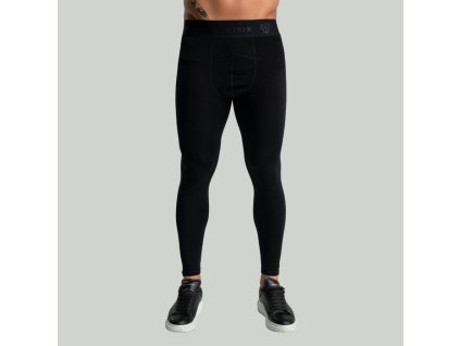 Pánské legíny MERINO I Black - STRIX (Velikost XXL, Barva černá)