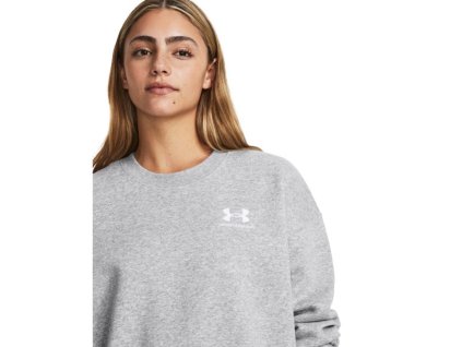 Dámská mikina Essential Fleece OS Crew Grey - Under Armour (Velikost XL, Barva šedá)