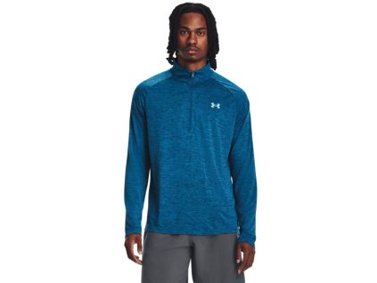 Pánské tričko Tech 2.0 1/2 Zip Blue - Under Armour (Velikost XXL, Barva modrá)
