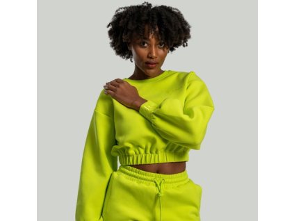 Dámská mikina Lunar Cropped Chartreuse - STRIX (Velikost L, Barva žlutá)